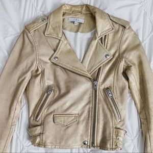 IRO dune metallic leather jacket